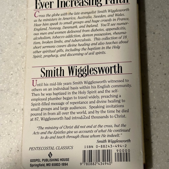 Pentecostal Classics: Ever Increasing Faith. Smith Wigglesworth. Paperback book - Picture 4 of 13